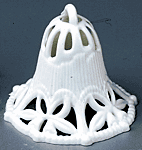 White Filigree Bells, 2", 6 Pack