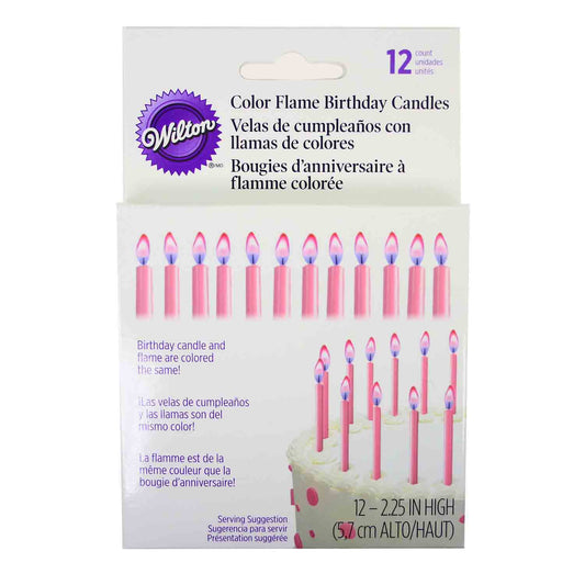 Color Flame Pink Candles