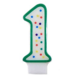 Number 1 Candle, Green