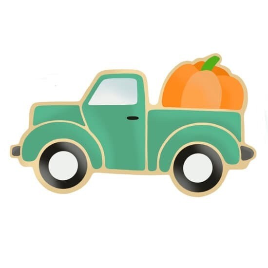 Truck with Pumpkin Cookie Cutter