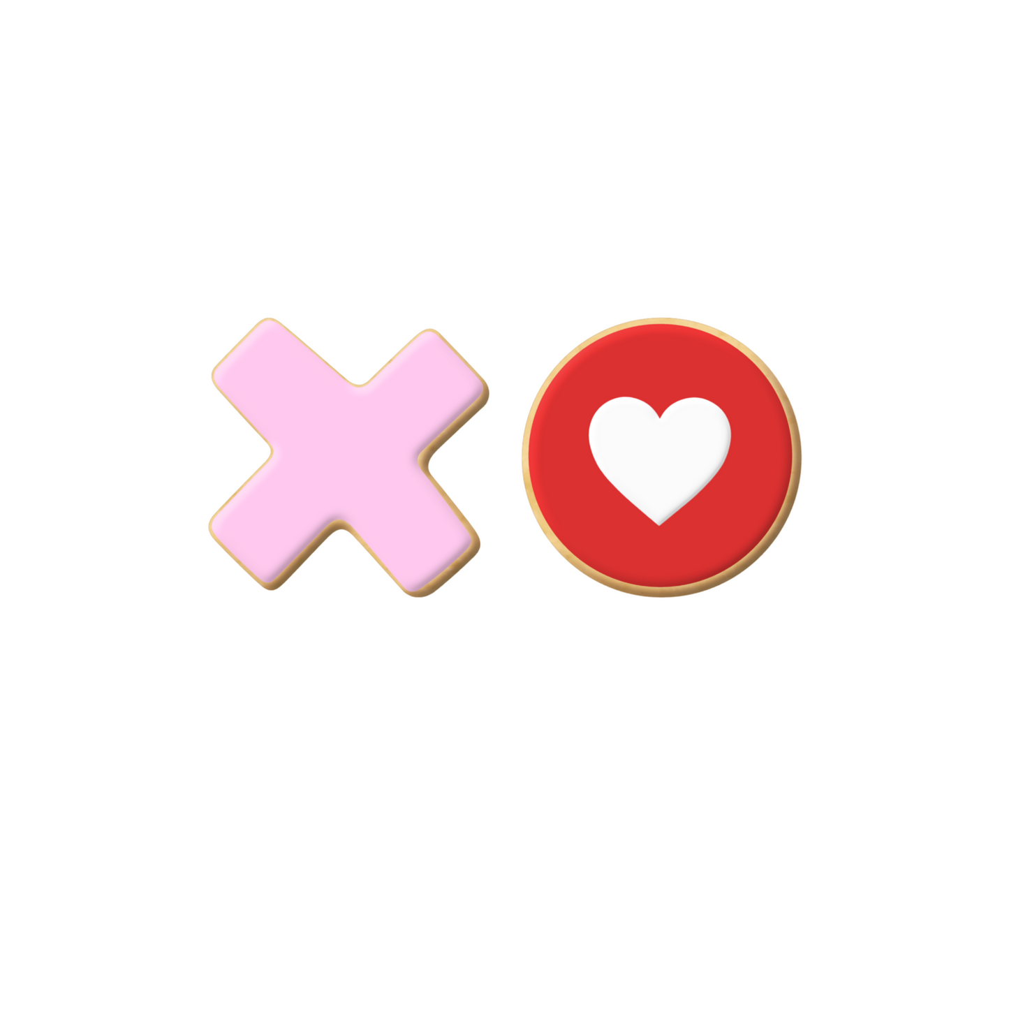 Mini XO Hugs & Kisses Cookie Cutter Set, 2 Piece