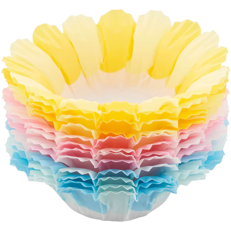 Flower Baking Cups Assorted Color, 12 pack