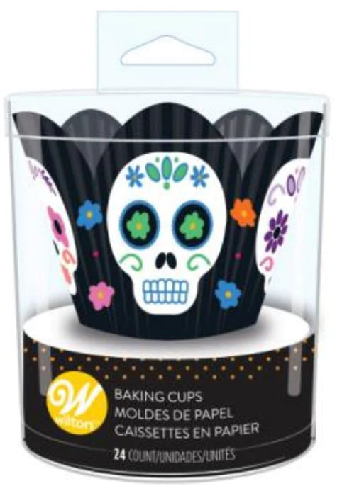 Day of the Dead Petal Baking Cup, 24 Pack