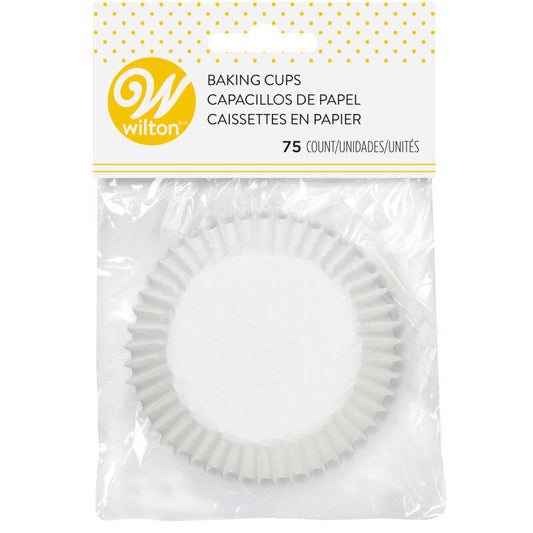 White Baking Cup, 75 Pack
