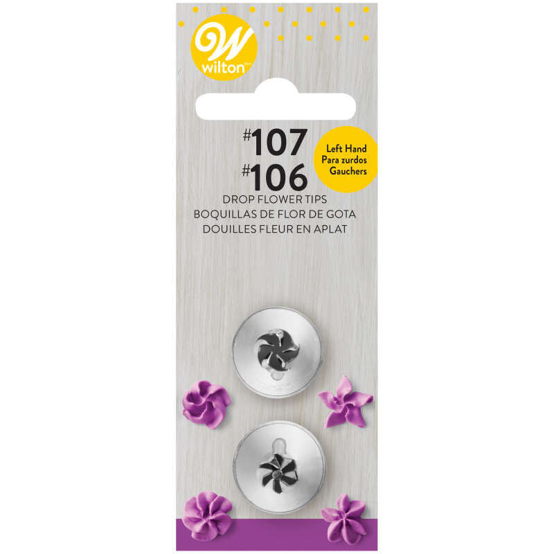 Left-Handed Drop Flower Tip Set, #106 &107