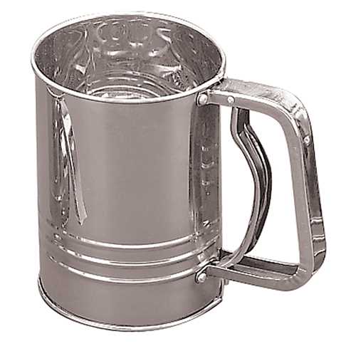 Flour Sifter, 3 Cup Stainless Steel