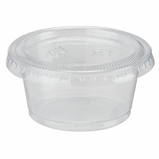 Clear Portion Cup with Lid, 2oz, 10 pack
