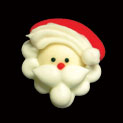 Mini Santa Face Icing Decorations, 6 Pack