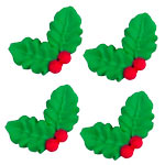 Mini Royal Icing Double Holly,  6 Pack