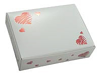 Red Glitter Heart Candy Box, 1/4 lb, 1 piece, each