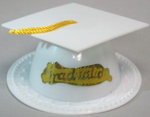 Graduation Cap Topper, White