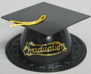 Graduation Cap Topper, Black