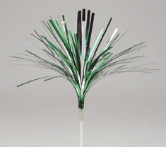 Tinsel Pick, Green & Silver, 2 Pack