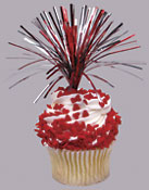 Tinsel Pick, Red & Silver, 2 Pack