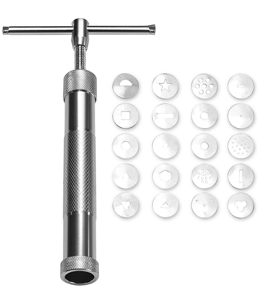 Fondant Extruder, with 20 Stainless Steel Discs