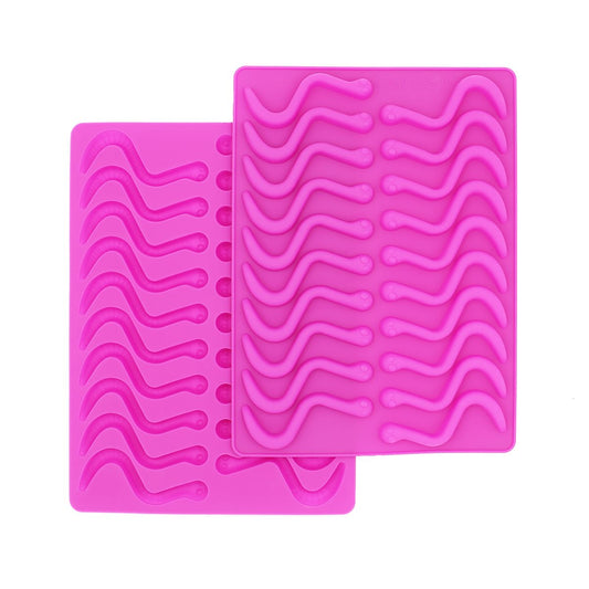 Silicone Gummy Worm Molds, 2 pack