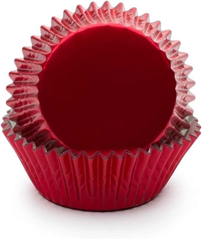 Red Foil Bake Cups, 32 pack