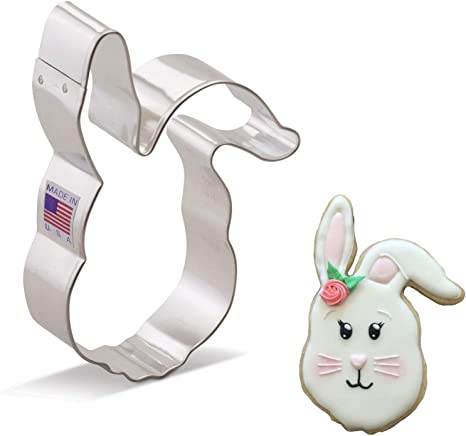Bunny Face with Floppy Ear Cookie Cutter, 4.25"