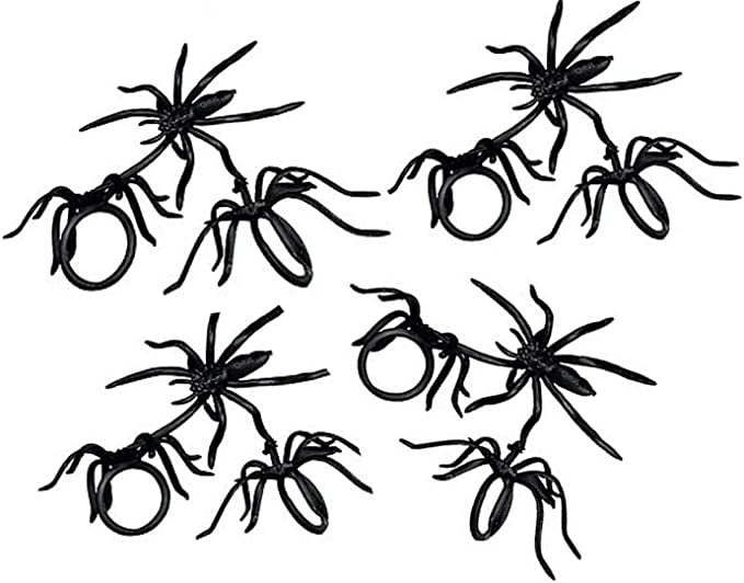 Spider Rings, 12 Pack