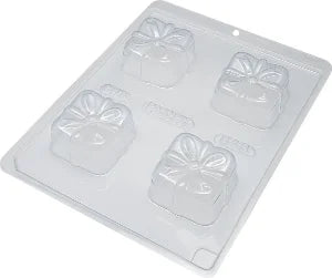 Present Gift Box with Bow Mold, 3 part