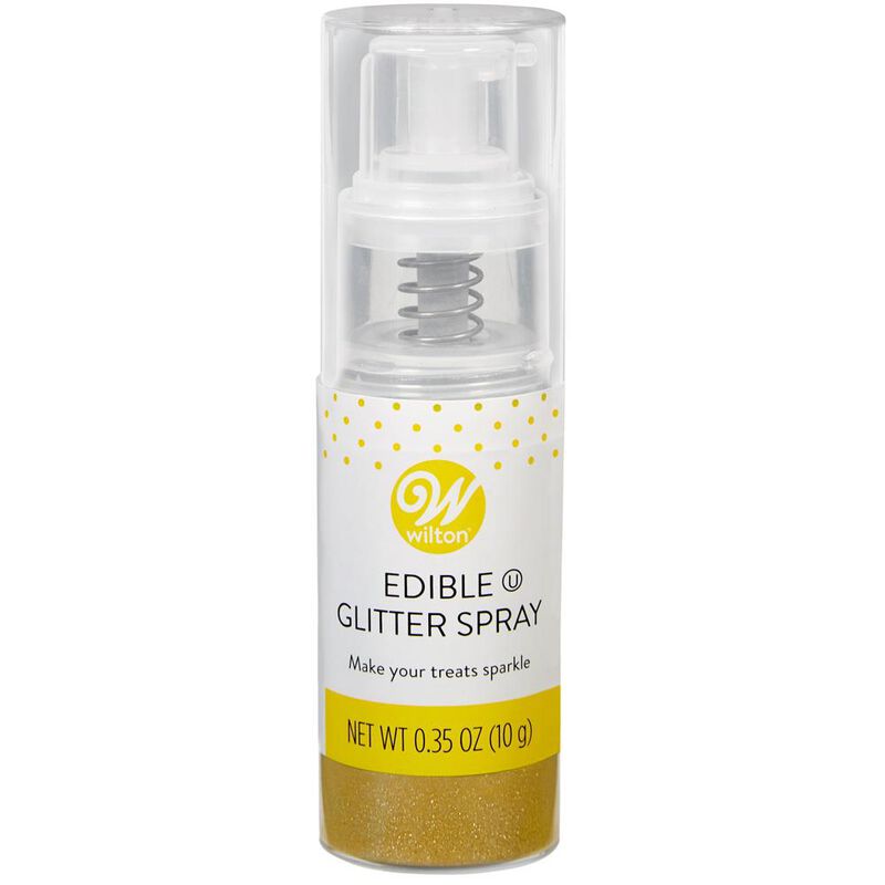 Wilton 0.35 oz Edible Glitter Spray Gold