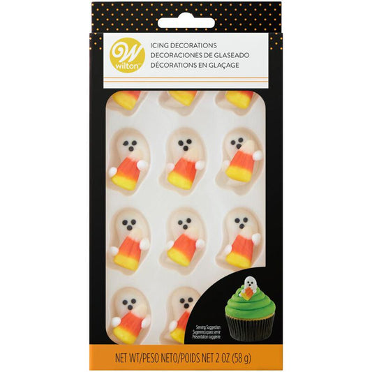 Ghost with Candy Corn Icing Decorations