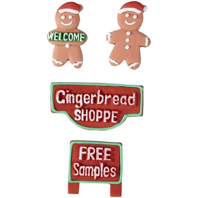Signs and Gingerbread Boys Icing Decorations