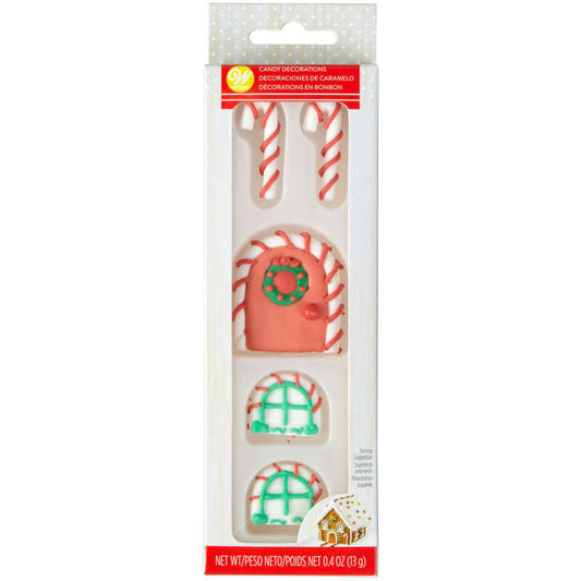 Candy Canes, Door and Windows Icing Decorations