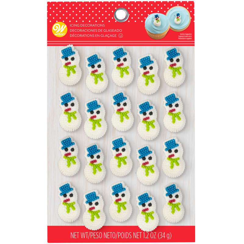 Mini Icing Snowman, 20 pack, Dot Matrix