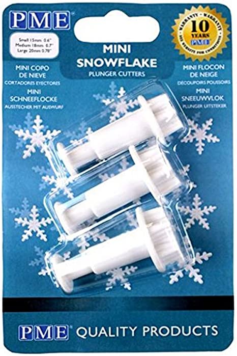 PME Mini Snowflake Plunger Cutter Set, 3 Piece