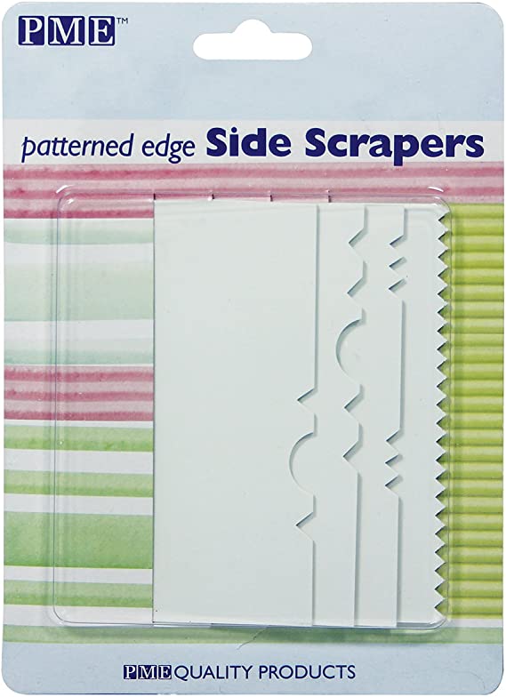 PME Side Scraper Set, Patterned Edge, 4 Piece