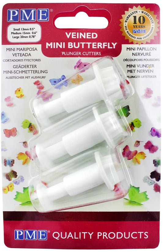Veined Butterfly Mini Plunger Set, 3 Piece