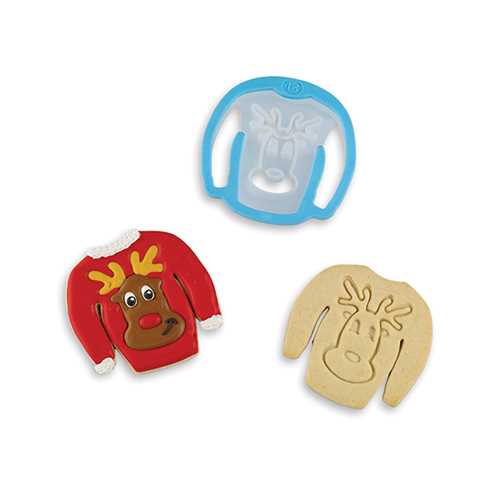 Ugly Sweater with Deer Cookie Cutter