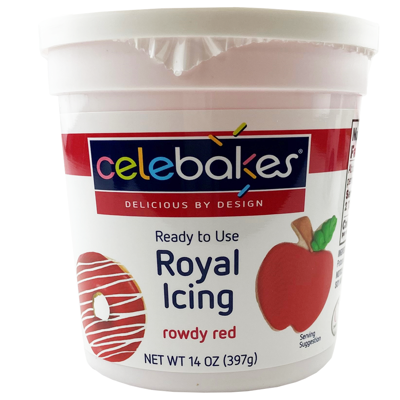 Red Royal Icing, Ready to Use, Celebakes 14oz