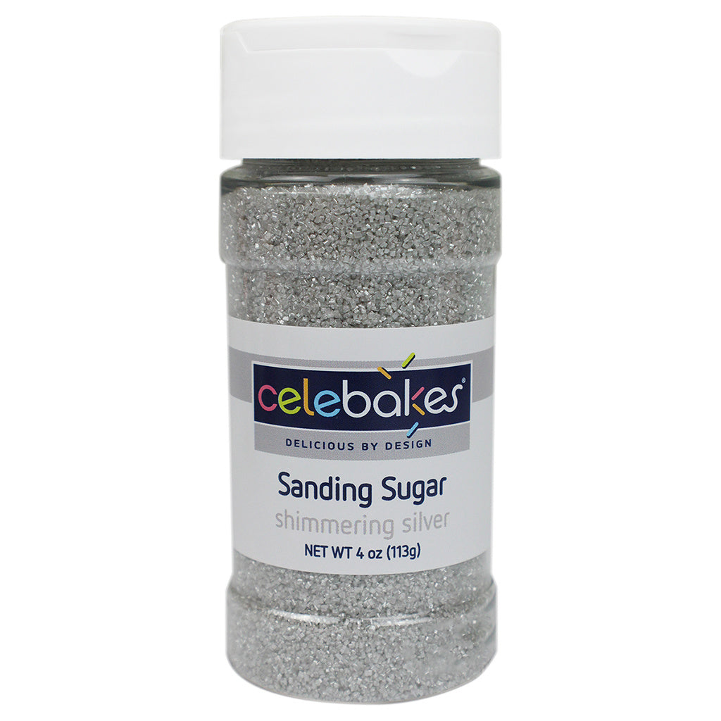 Sanding Sugar, Shimmering Silver, 4oz