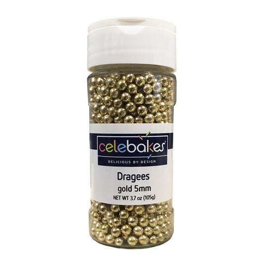 Dragees Gold, #2 (5mm), 3.7oz