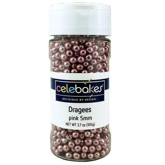 Dragees Pink, #2 (5mm), 3.7oz