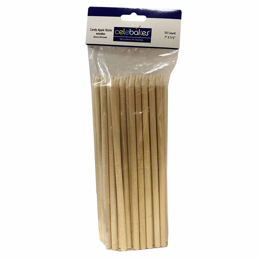 Candy Apple Stick, 7", 50 Pack