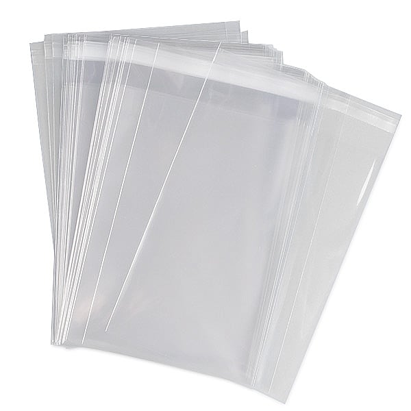 Lip & Tape Self Seal Bags, 5" x 7", Polypropylene, 100 Pack