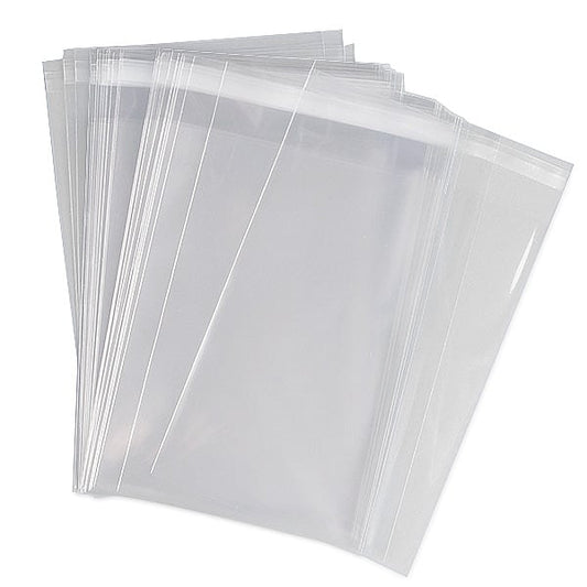 Lip & Tape Self Seal Bags, 5" x 7", Polypropylene, 100 Pack