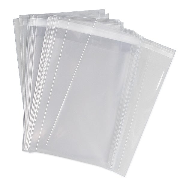 Lip & Tape Self Seal Bags, 3-5/16" x 5-1/8", Polypropylene, 100 Pack