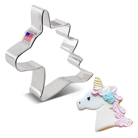 Unicorn Head Cookie Cutter, 4"