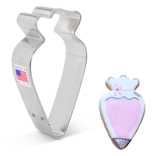 Carrot / Piping Bag Cookie Cutter, 4"