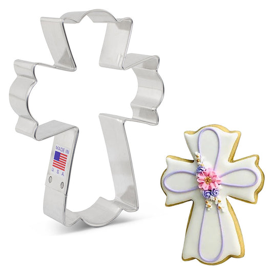 Fancy Cross Cookie Cutter, 4.5"