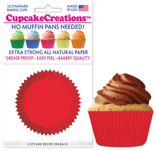 Red Cupcake Liner, 32 Pack