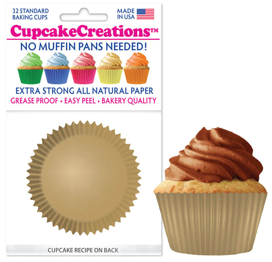 Gold Cupcake Liner, 32 Pack