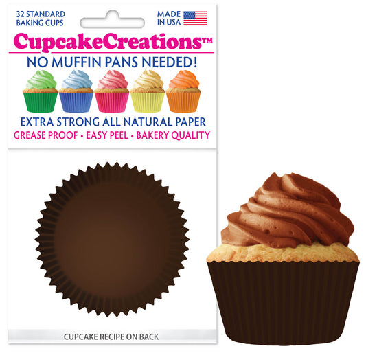 Brown Cupcake Liner, 32 Pack