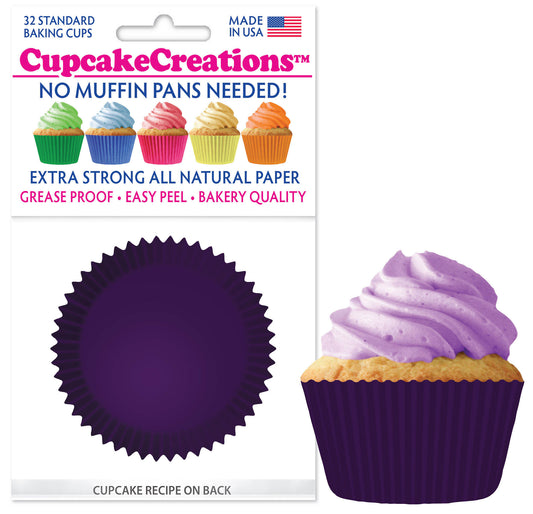 Plum Cupcake Liner, 32 Pack