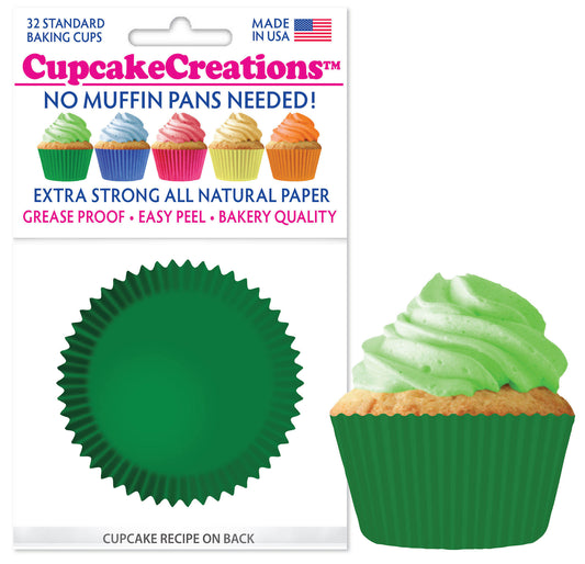 Green Cupcake Liner, 32 Pack