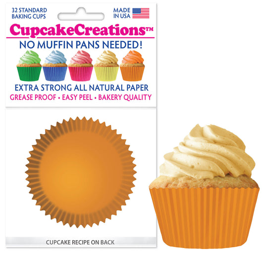 Orange Cupcake Liner, 32 Pack